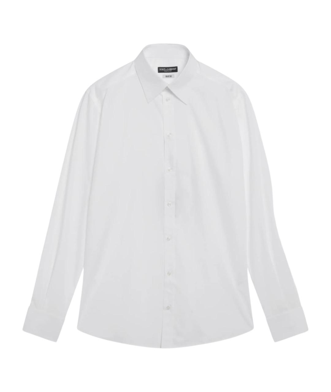 DOLCE&GABBANA Белая хлопковая классическая рубашка, фото 1