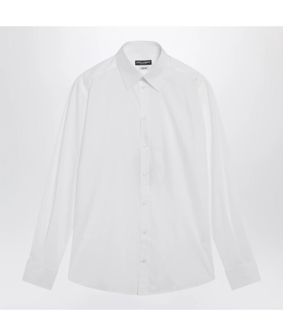 DOLCE&GABBANA Белая хлопковая классическая рубашка, фото 3