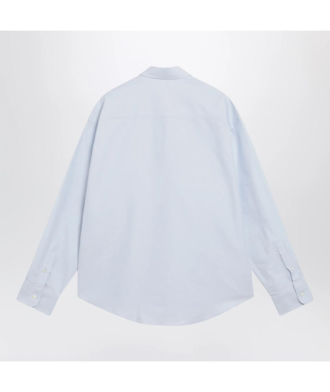 Ami Paris Синяя хлопковая кэжуал рубашка, фото 2