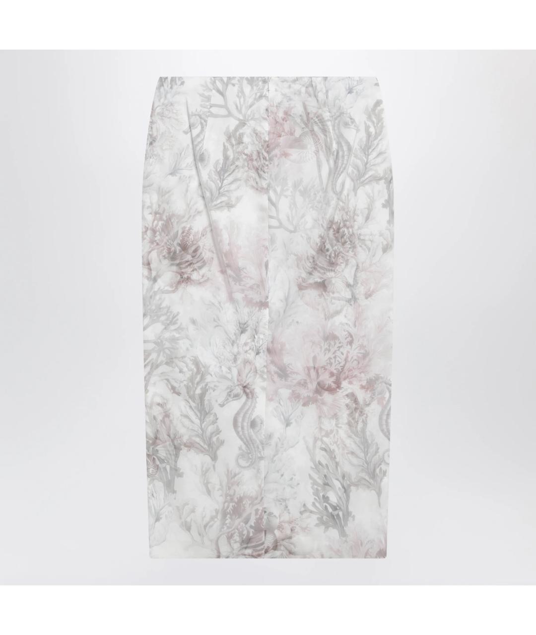 MAX MARA Белая хлопковая юбка миди, фото 2