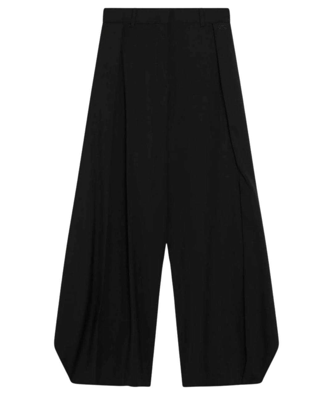 LOEWE Черные шерстяные прямые брюки, фото 1