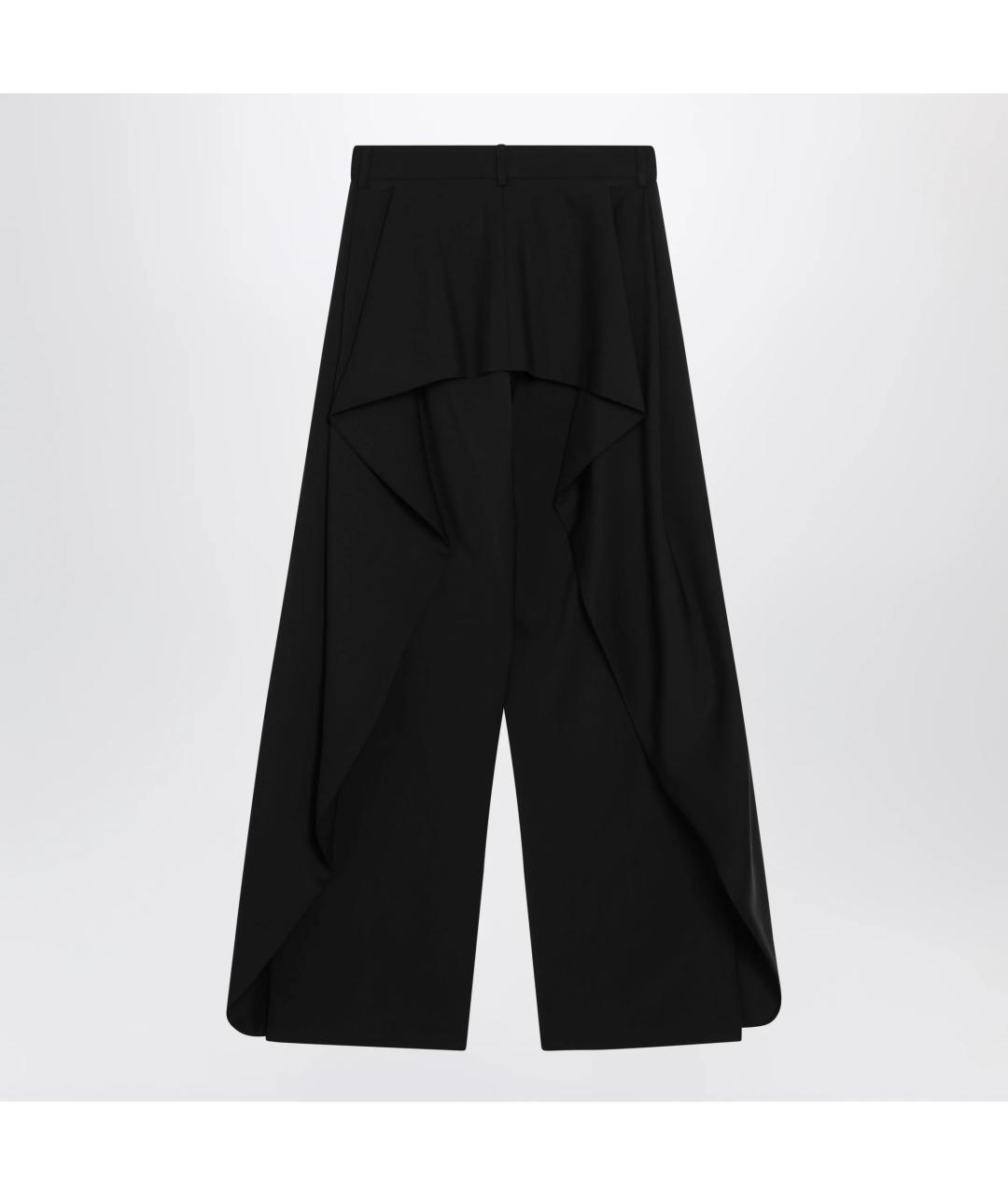 LOEWE Черные шерстяные прямые брюки, фото 2