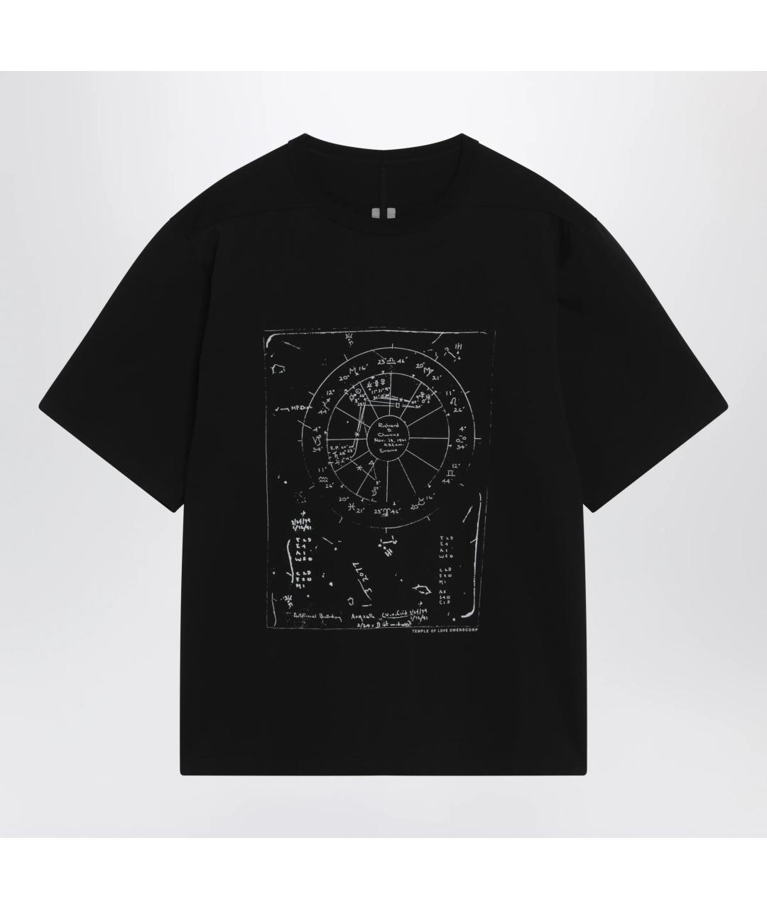 RICK OWENS Черная хлопковая футболка, фото 3