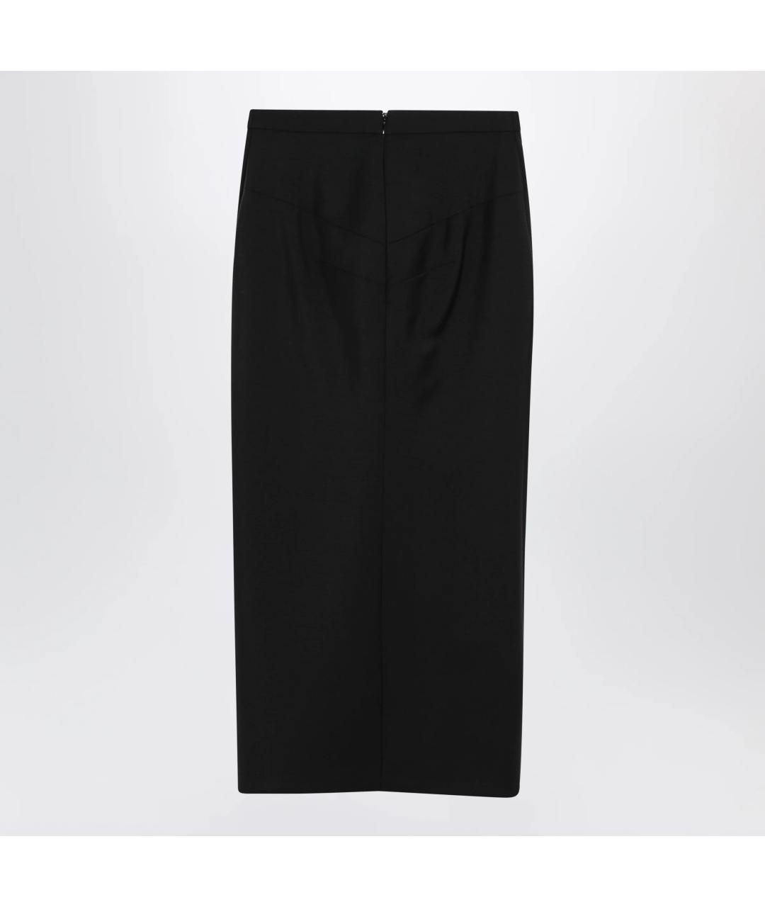 GIVENCHY Черная шерстяная юбка миди, фото 2