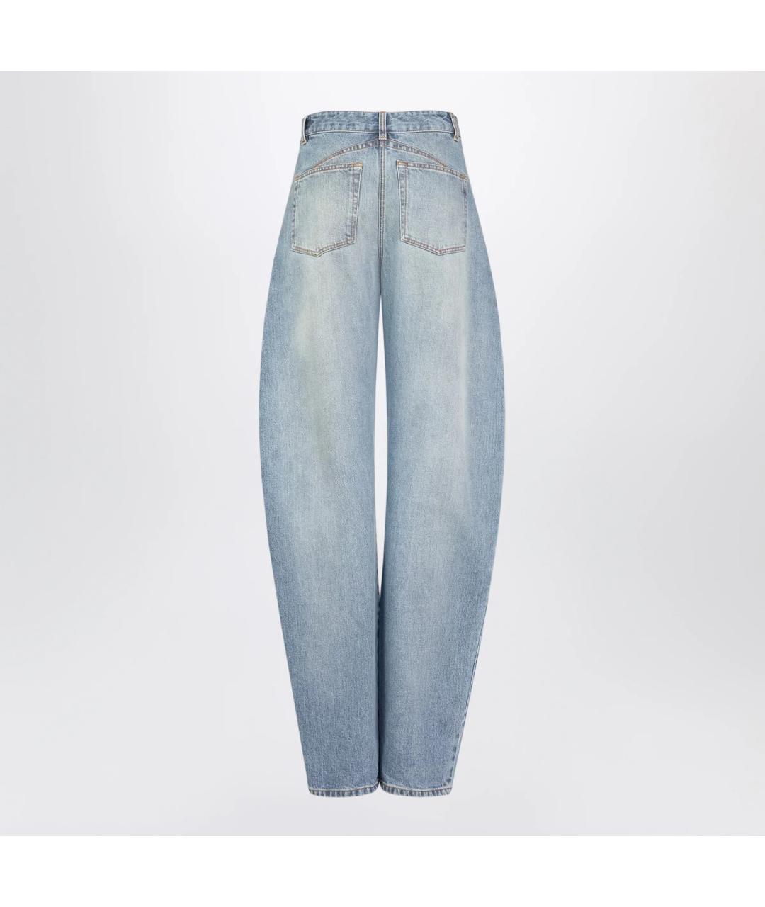 ALAIA Голубые хлопковые прямые джинсы, фото 2