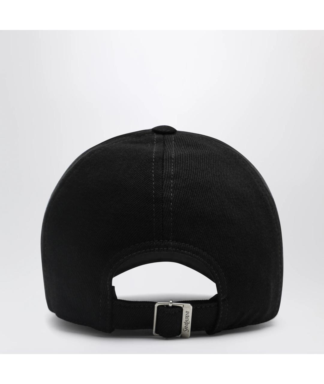 SAINT LAURENT Черная хлопковая кепка/бейсболка, фото 2