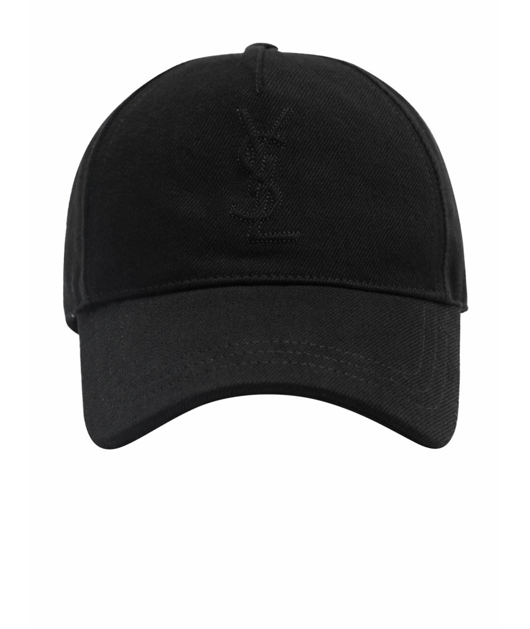 SAINT LAURENT Черная хлопковая кепка/бейсболка, фото 1