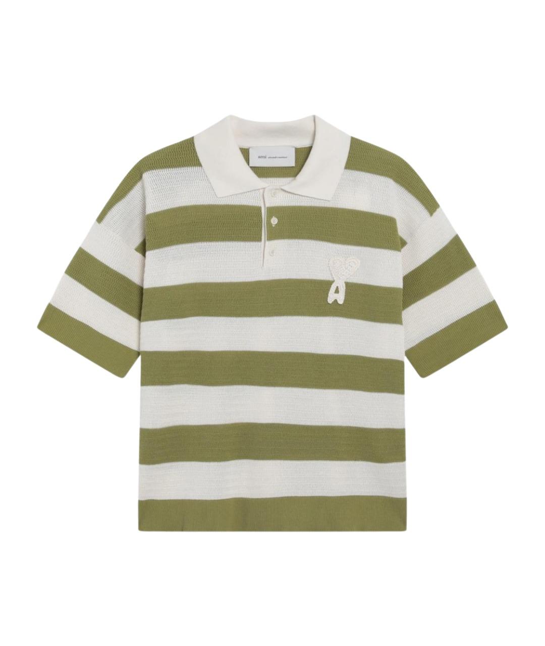 Ami Paris Мульти хлопковое поло с коротким рукавом, фото 1