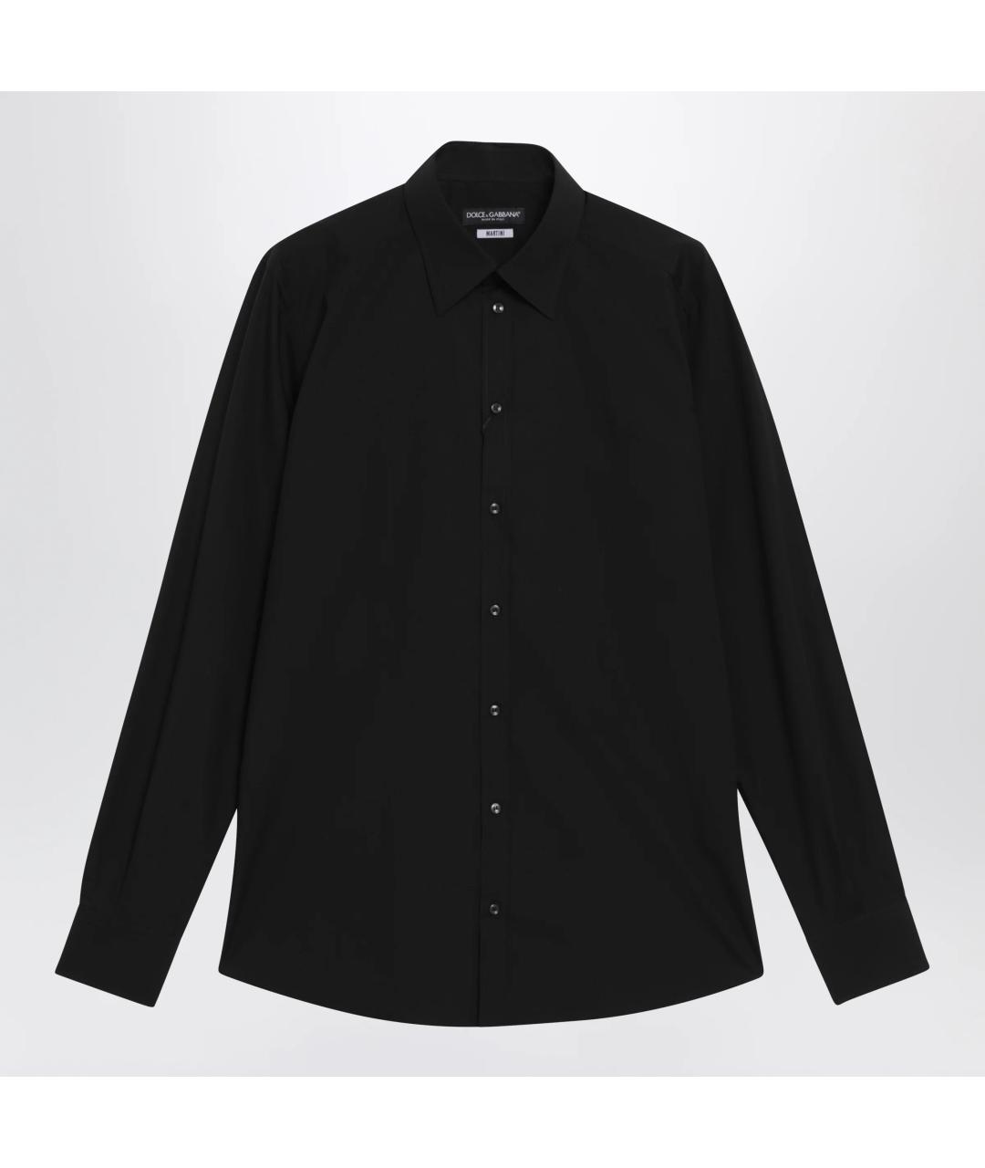 DOLCE&GABBANA Черная хлопковая кэжуал рубашка, фото 3