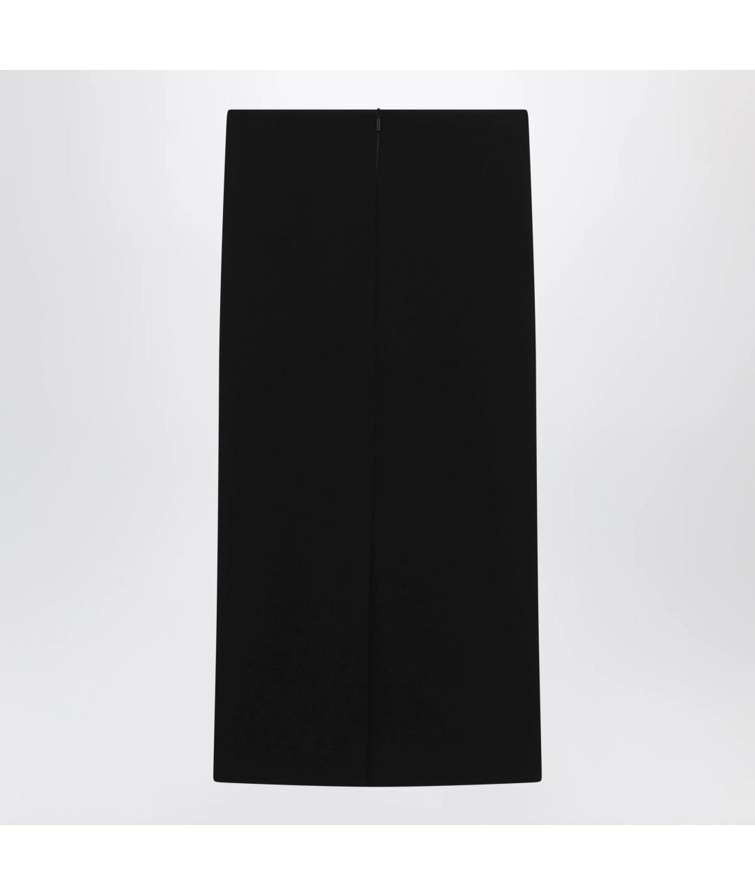 MAX MARA Черная хлопковая юбка миди, фото 2