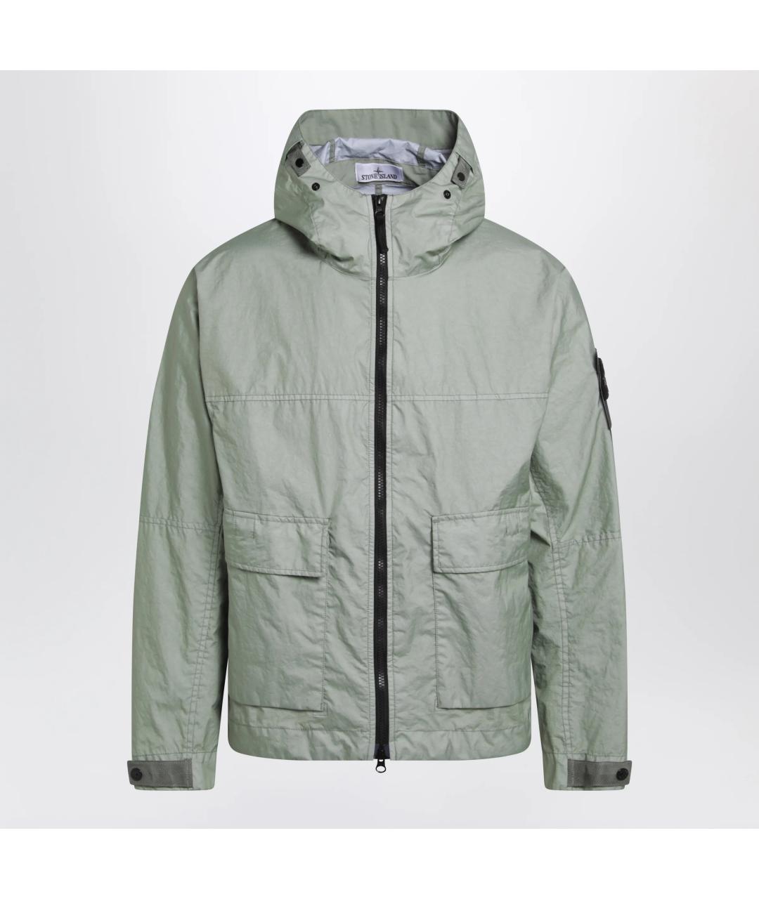 STONE ISLAND Зеленая полиамидовая куртка, фото 3