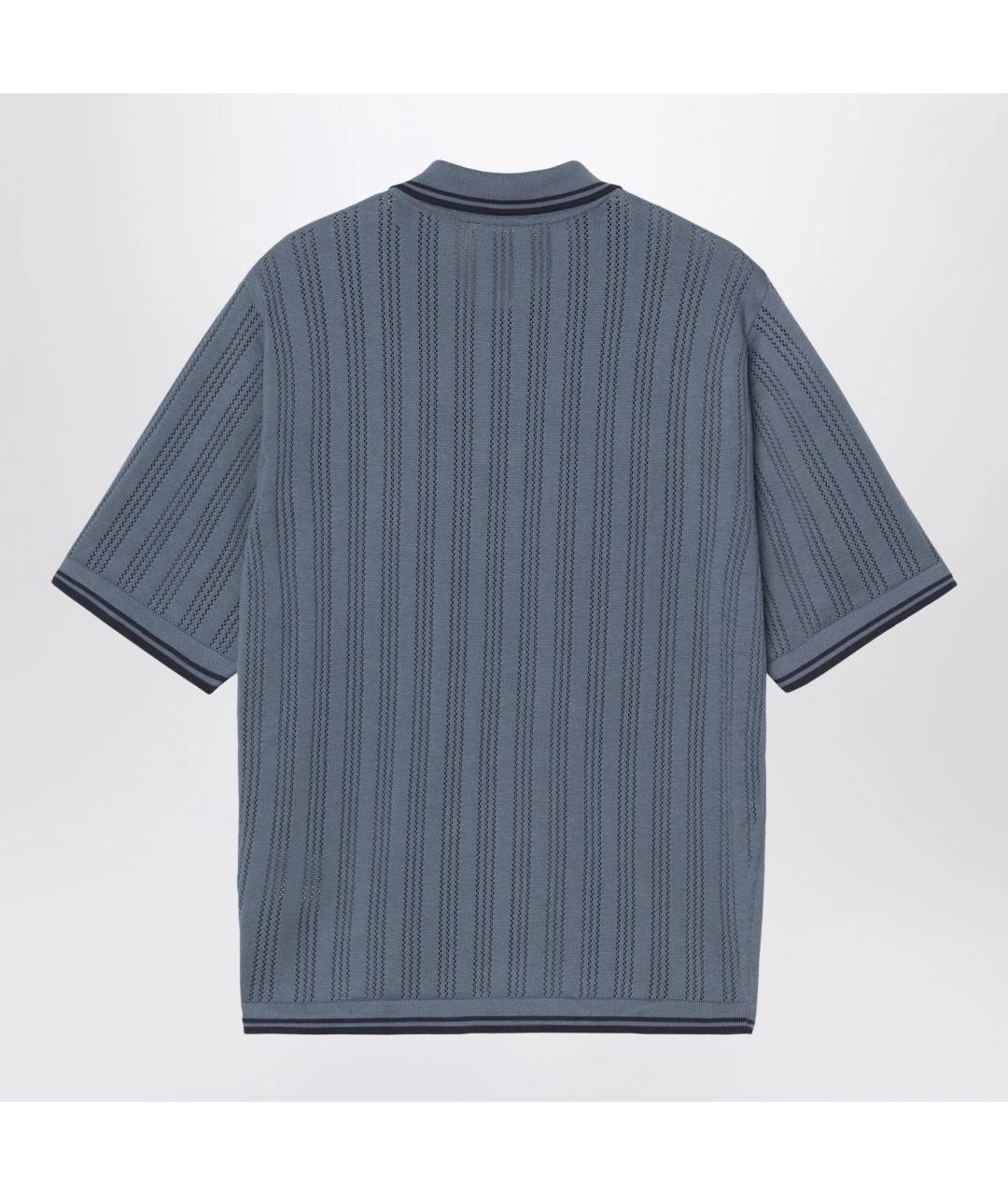 CARHARTT WIP Синее хлопковое поло с коротким рукавом, фото 2