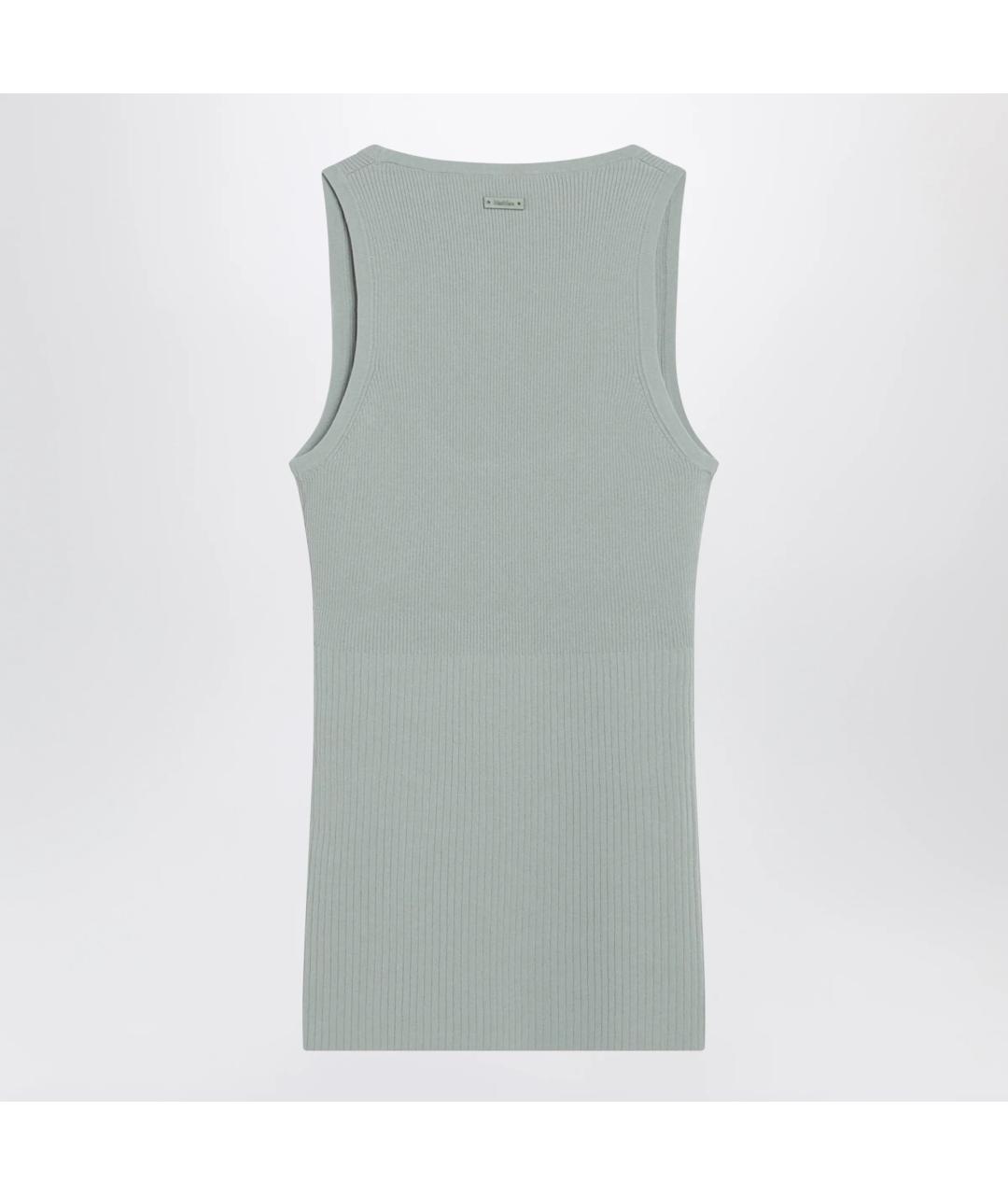 MAX MARA Зеленая бархатная майка, фото 2