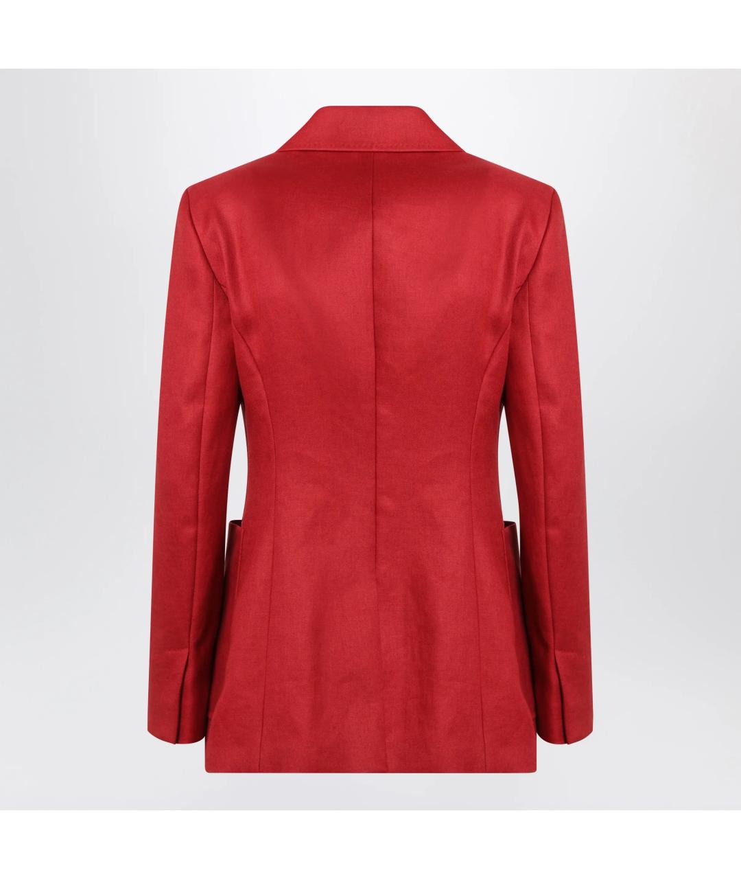 MAX MARA Красный льняной жакет/пиджак, фото 2