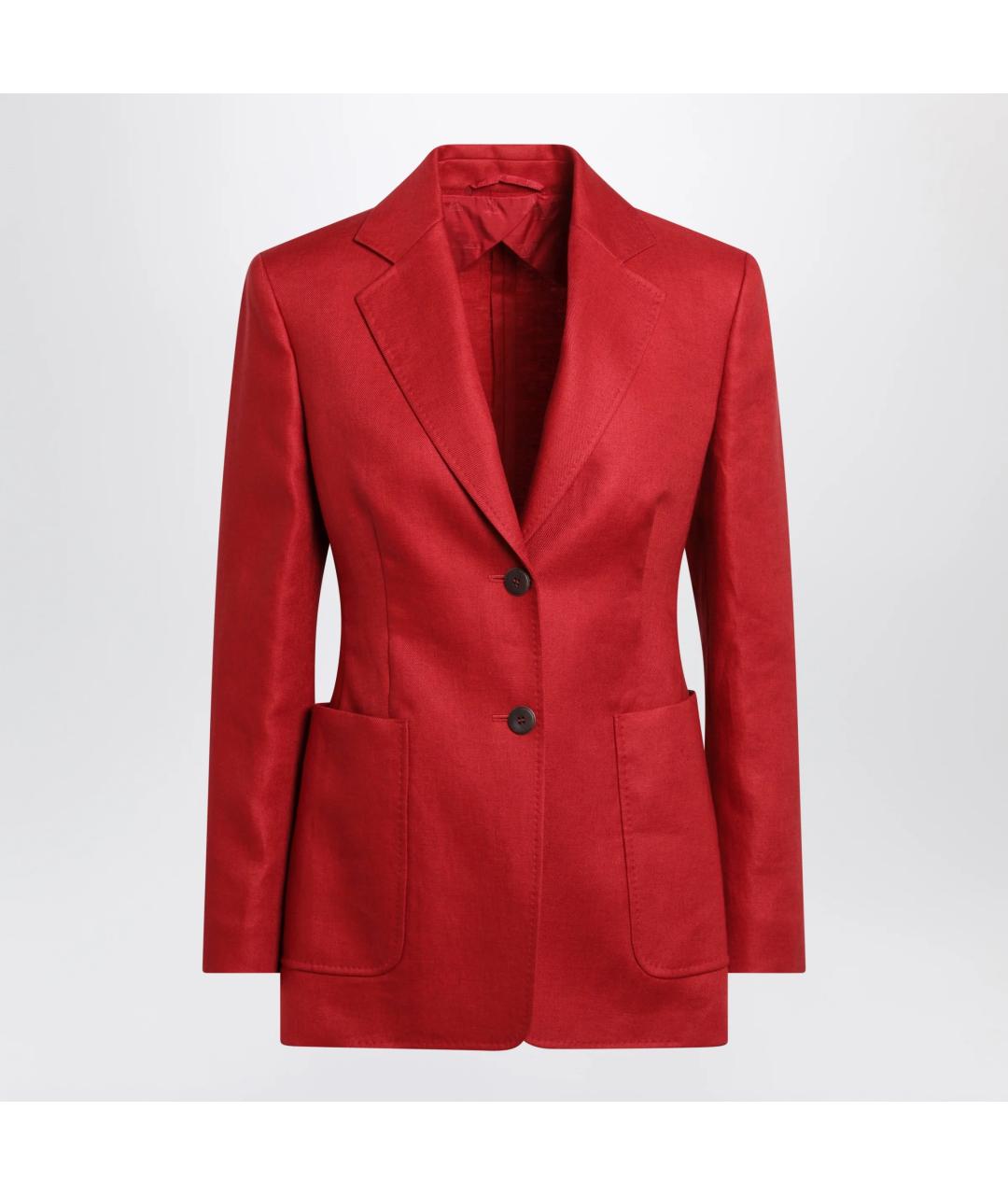 MAX MARA Красный льняной жакет/пиджак, фото 3