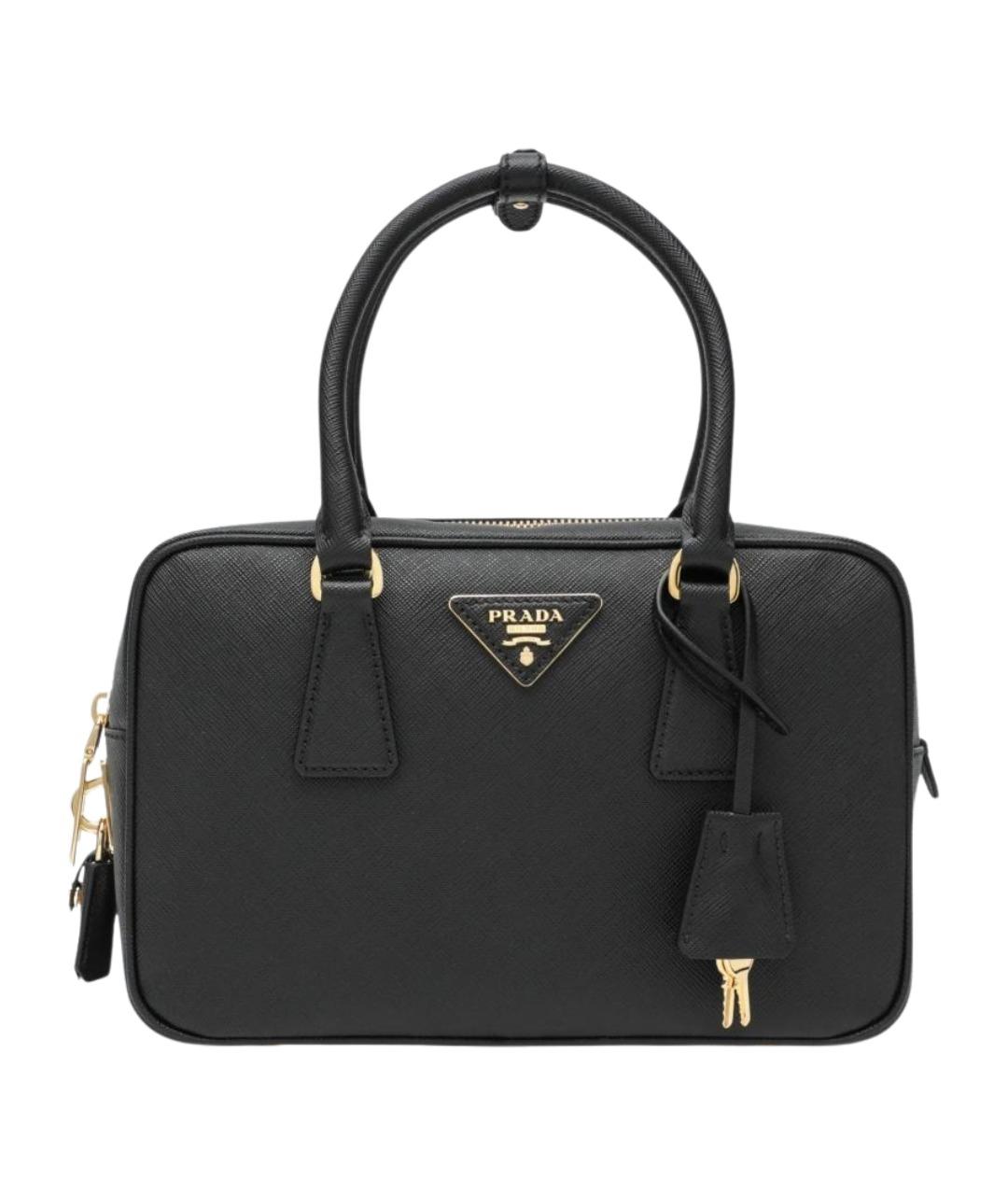 PRADA Черная кожаная сумка тоут, фото 1