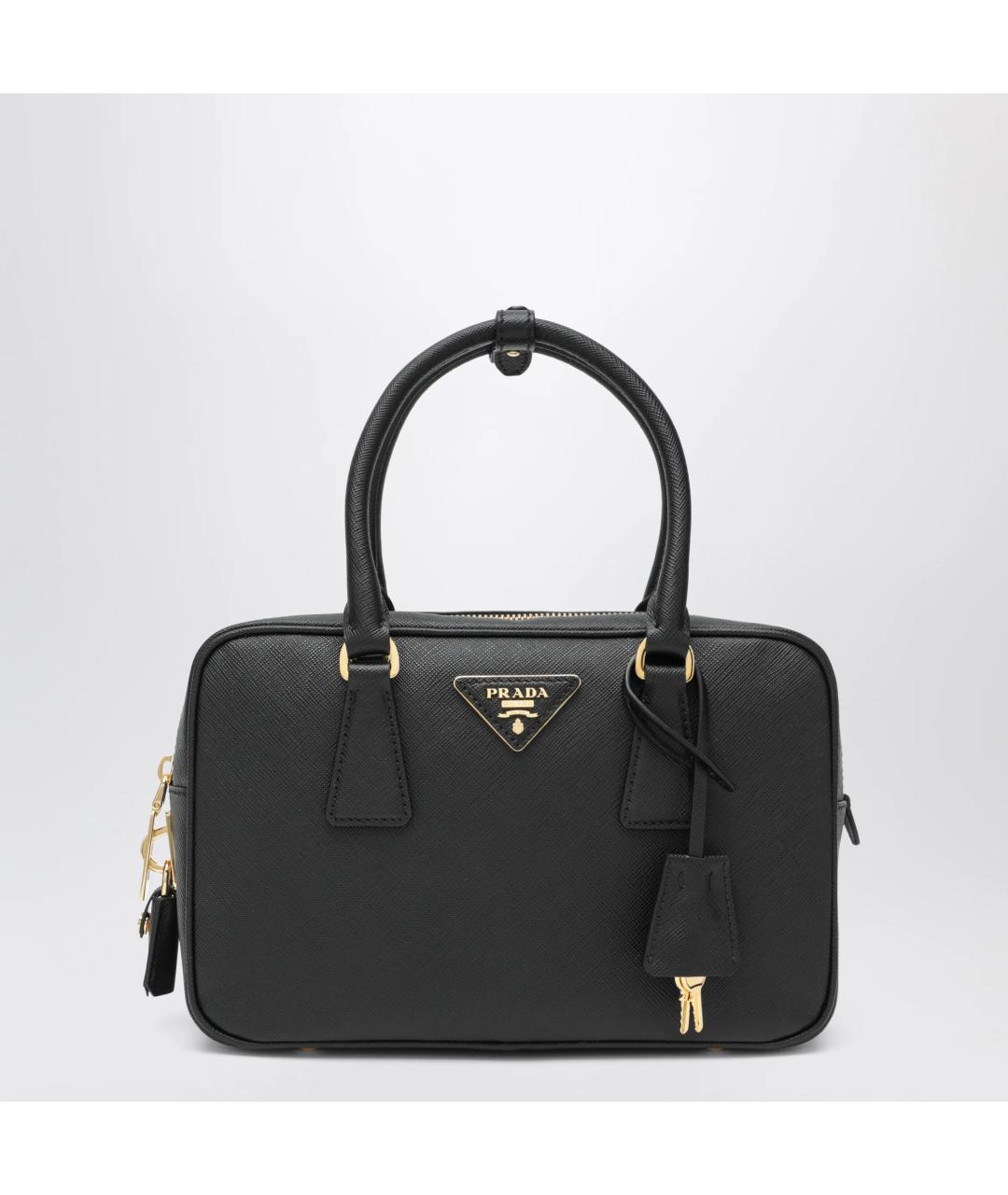 PRADA Черная кожаная сумка тоут, фото 3