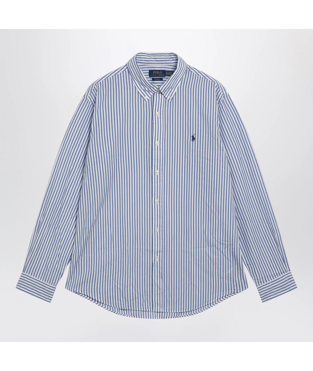 POLO RALPH LAUREN Голубая хлопковая кэжуал рубашка, фото 3