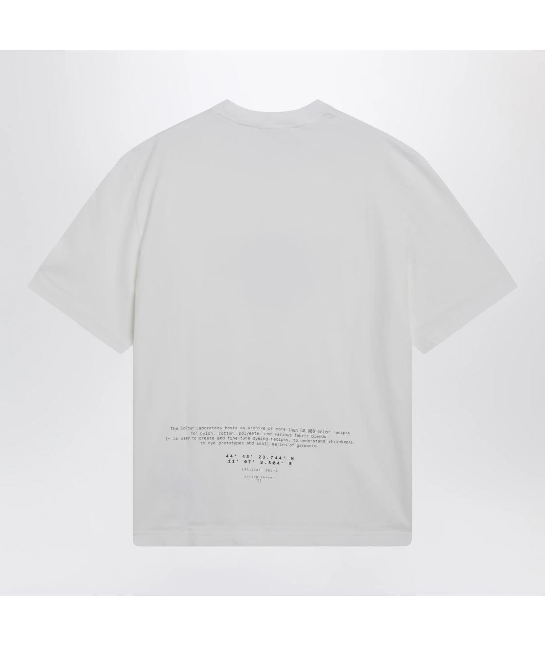 STONE ISLAND Белая хлопковая футболка, фото 2