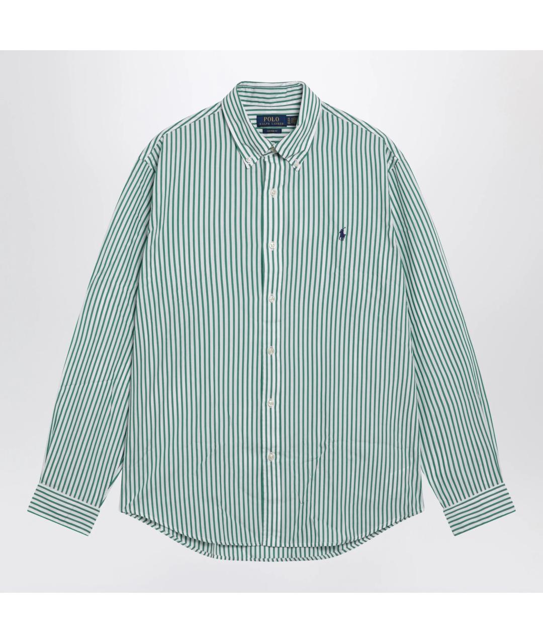 POLO RALPH LAUREN Зеленая хлопковая кэжуал рубашка, фото 3