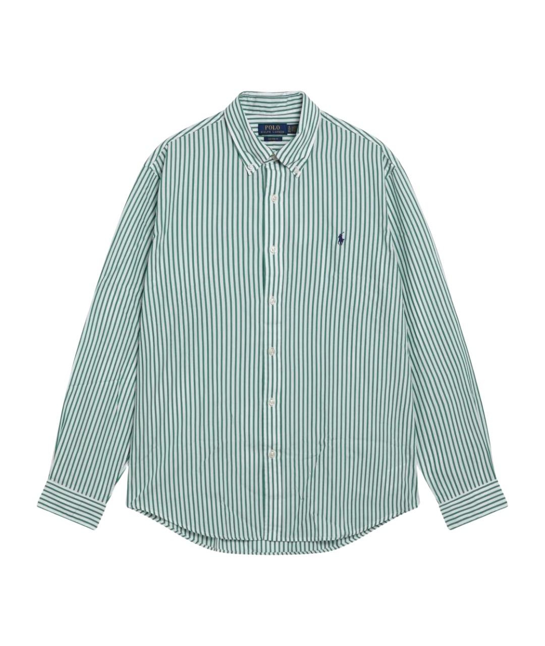 POLO RALPH LAUREN Зеленая хлопковая кэжуал рубашка, фото 1