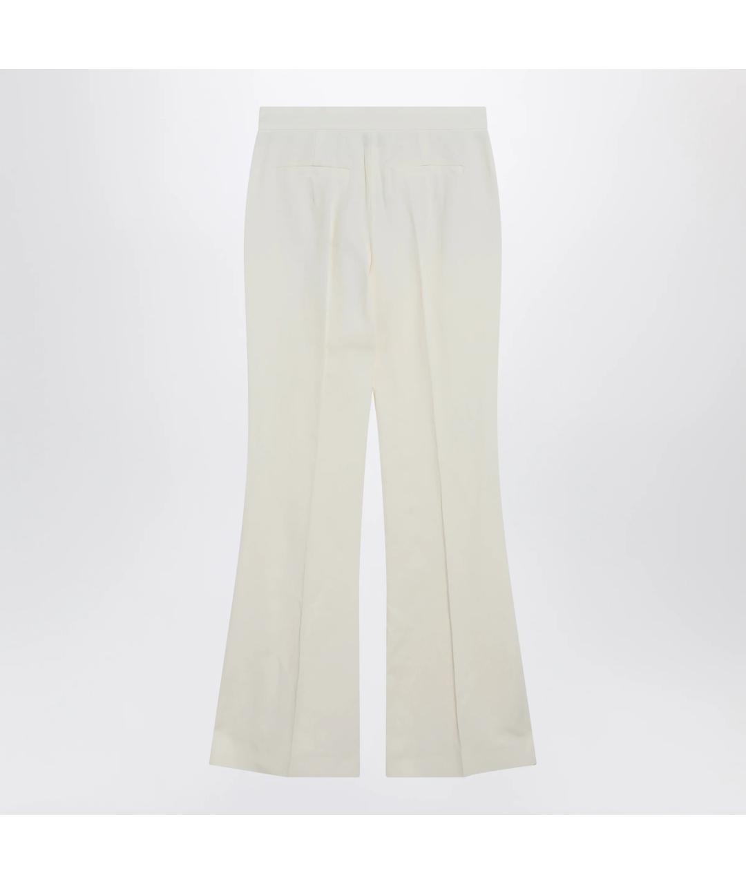 SPORTMAX Желтые вискозные прямые брюки, фото 2