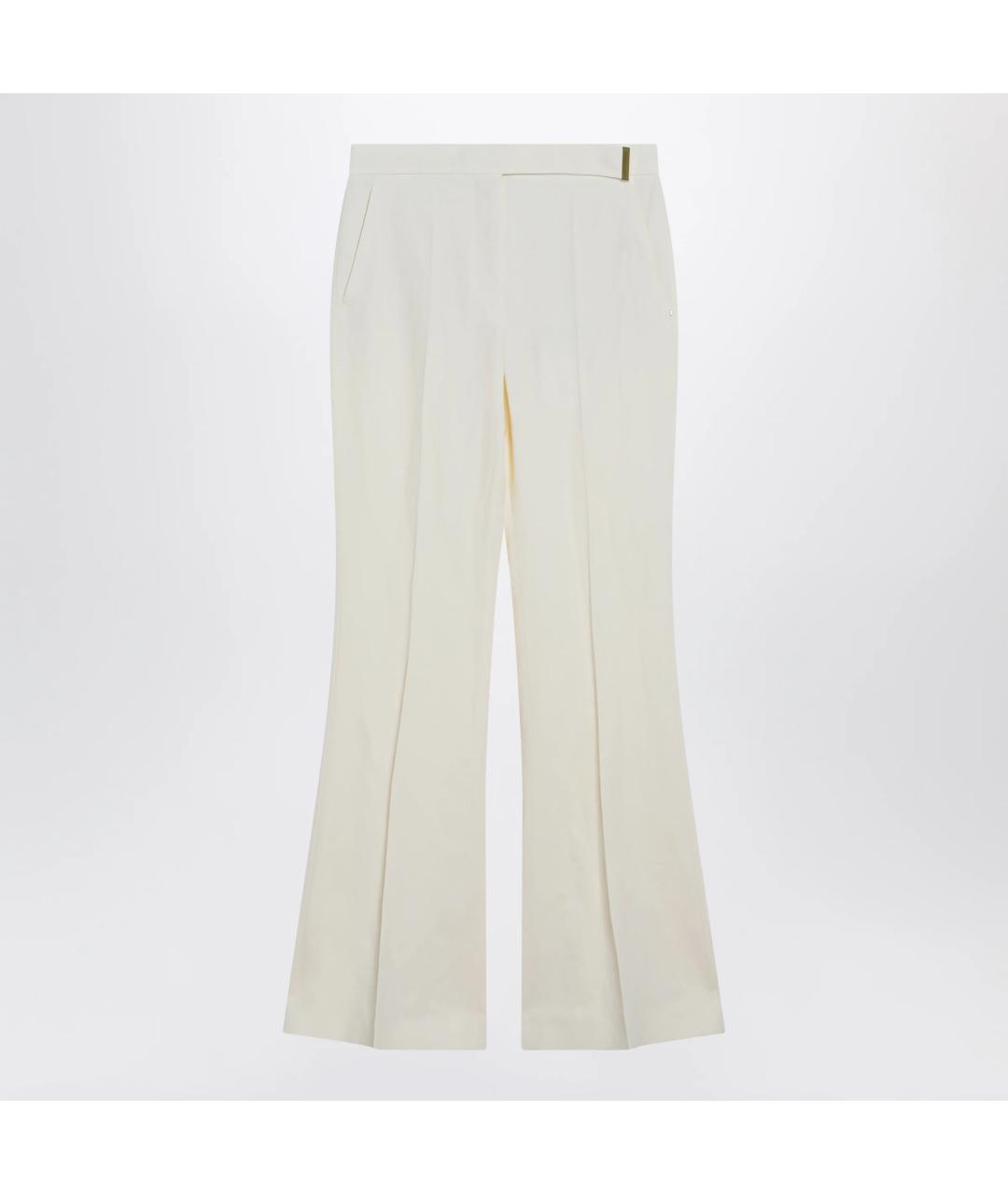 SPORTMAX Желтые вискозные прямые брюки, фото 3