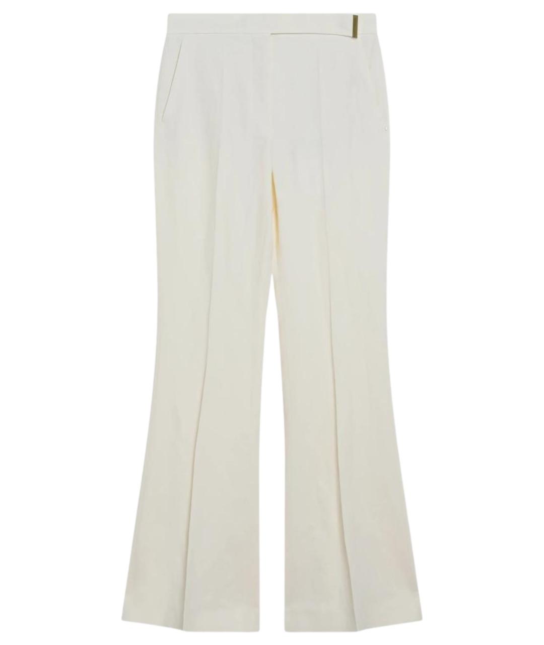 SPORTMAX Желтые вискозные прямые брюки, фото 1