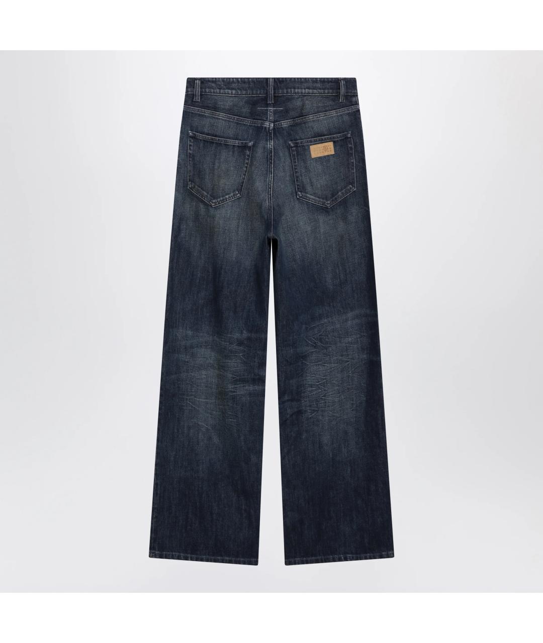 MM6 MAISON MARGIELA Синие хлопковые прямые джинсы, фото 2