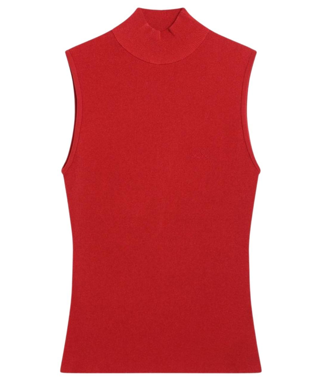 LOEWE Красная вискозная майка, фото 1