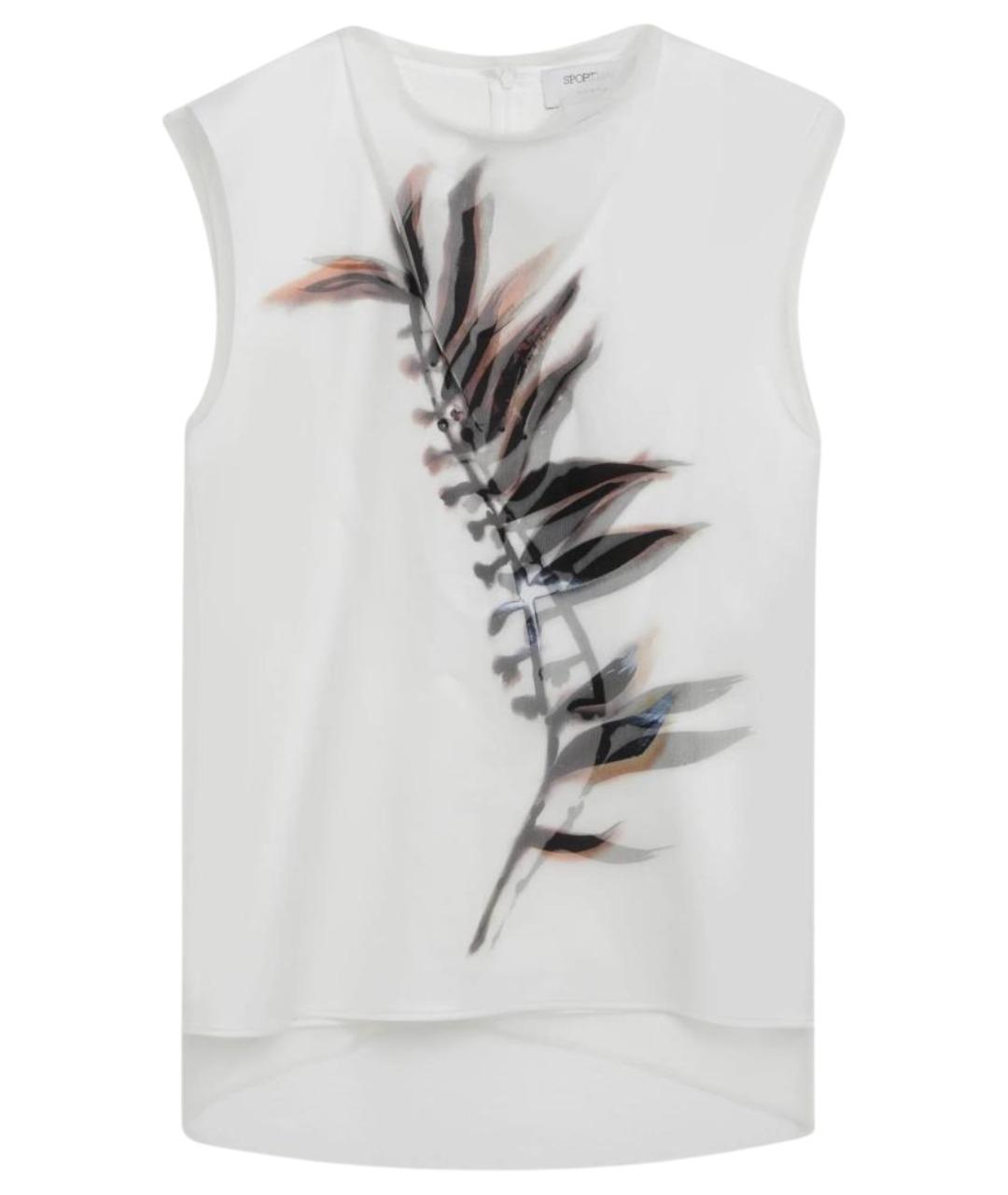 SPORTMAX Белая хлопковая футболка, фото 1