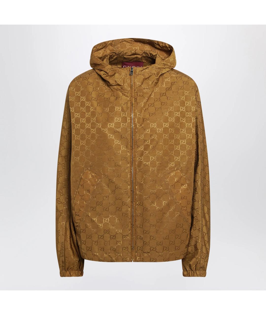 GUCCI Коричневая полиамидовая куртка, фото 3