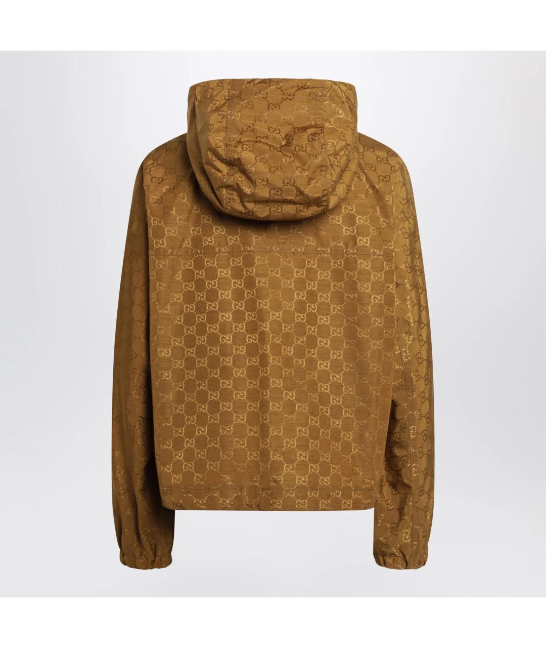 GUCCI Коричневая полиамидовая куртка, фото 2