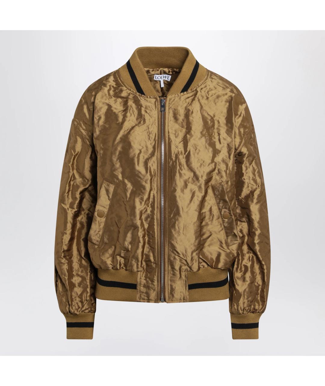 LOEWE Коричневая полиэстеровая куртка, фото 3