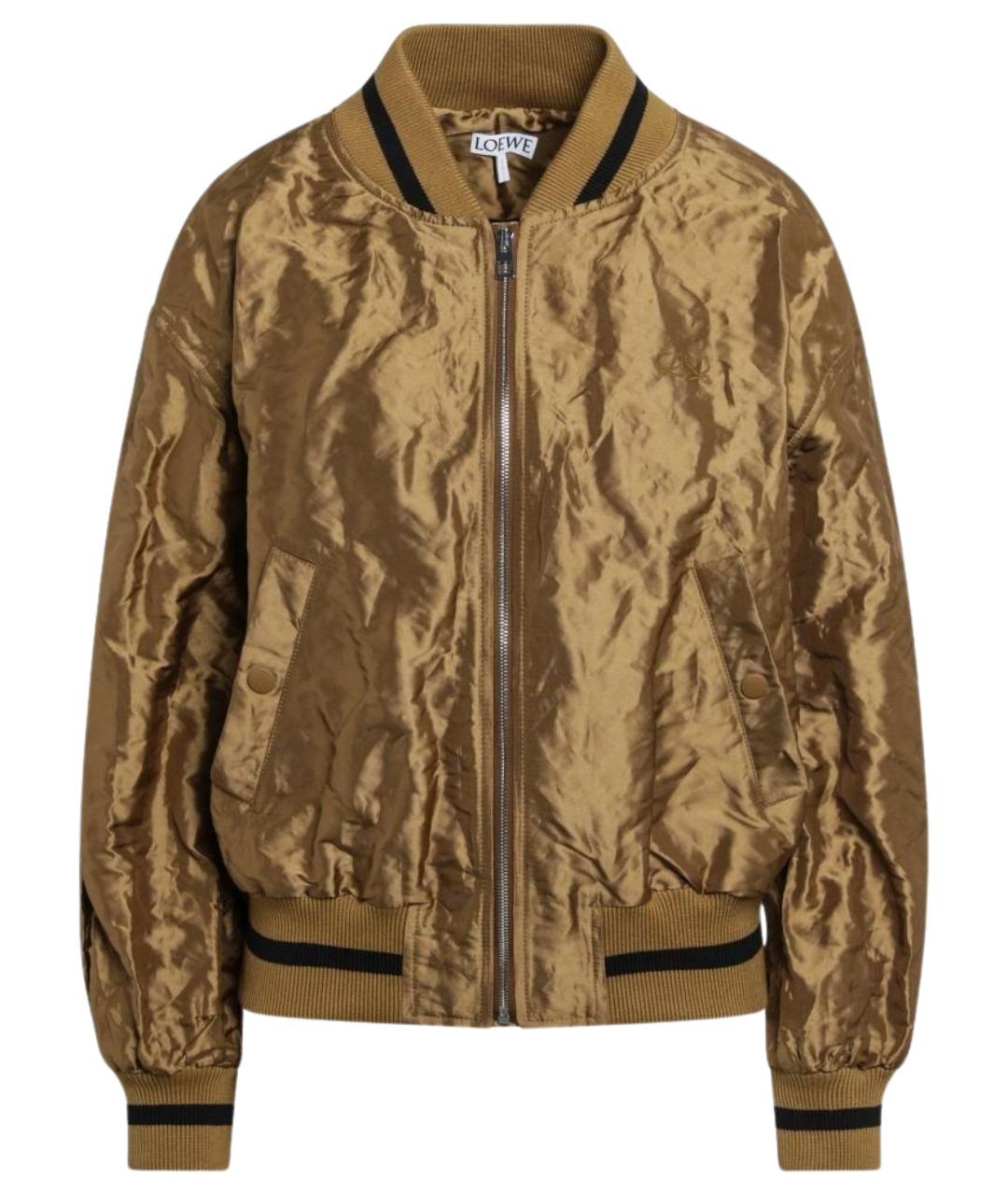 LOEWE Коричневая полиэстеровая куртка, фото 1