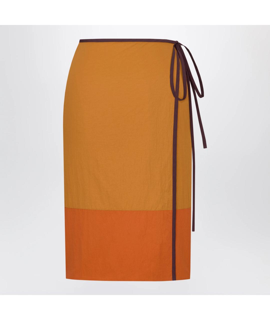 SAINT LAURENT Мульти хлопковая юбка миди, фото 3