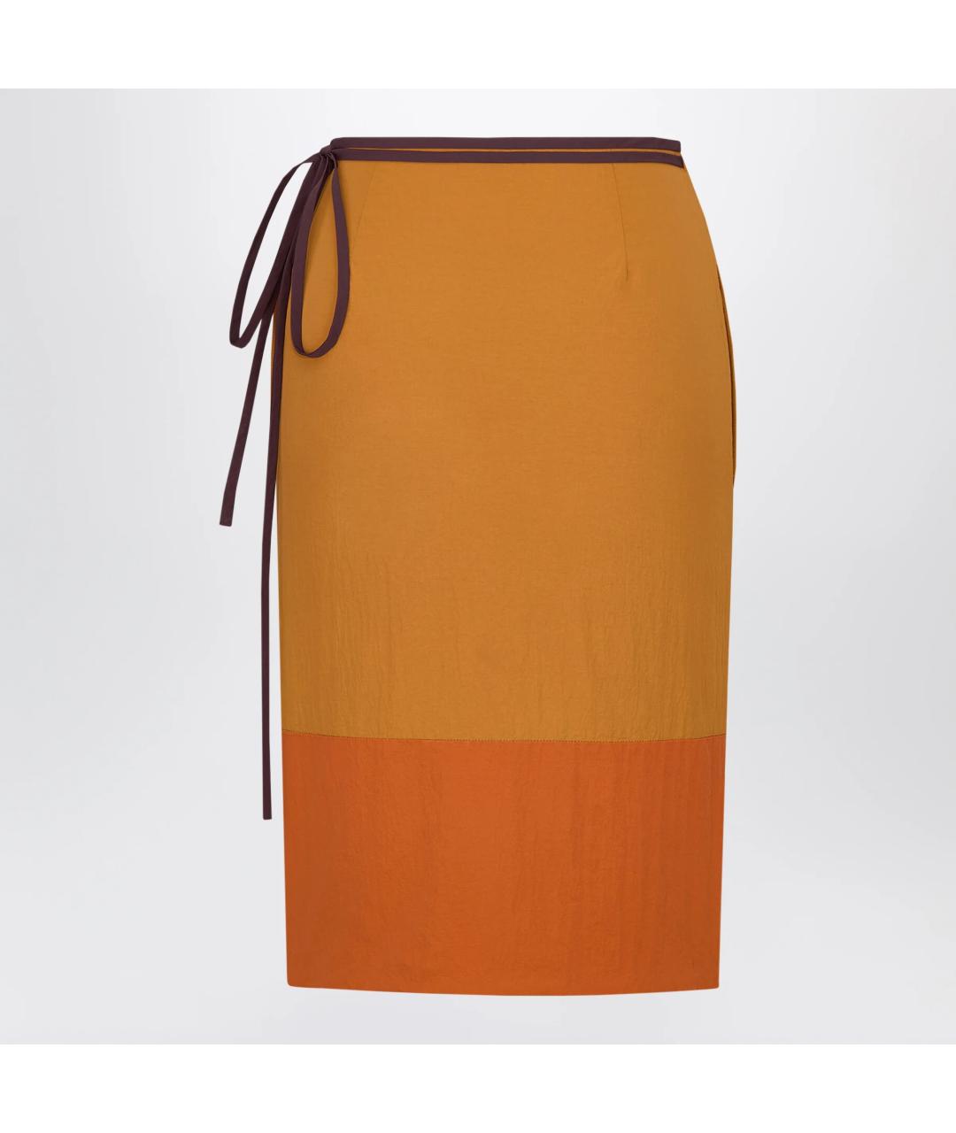 SAINT LAURENT Мульти хлопковая юбка миди, фото 2