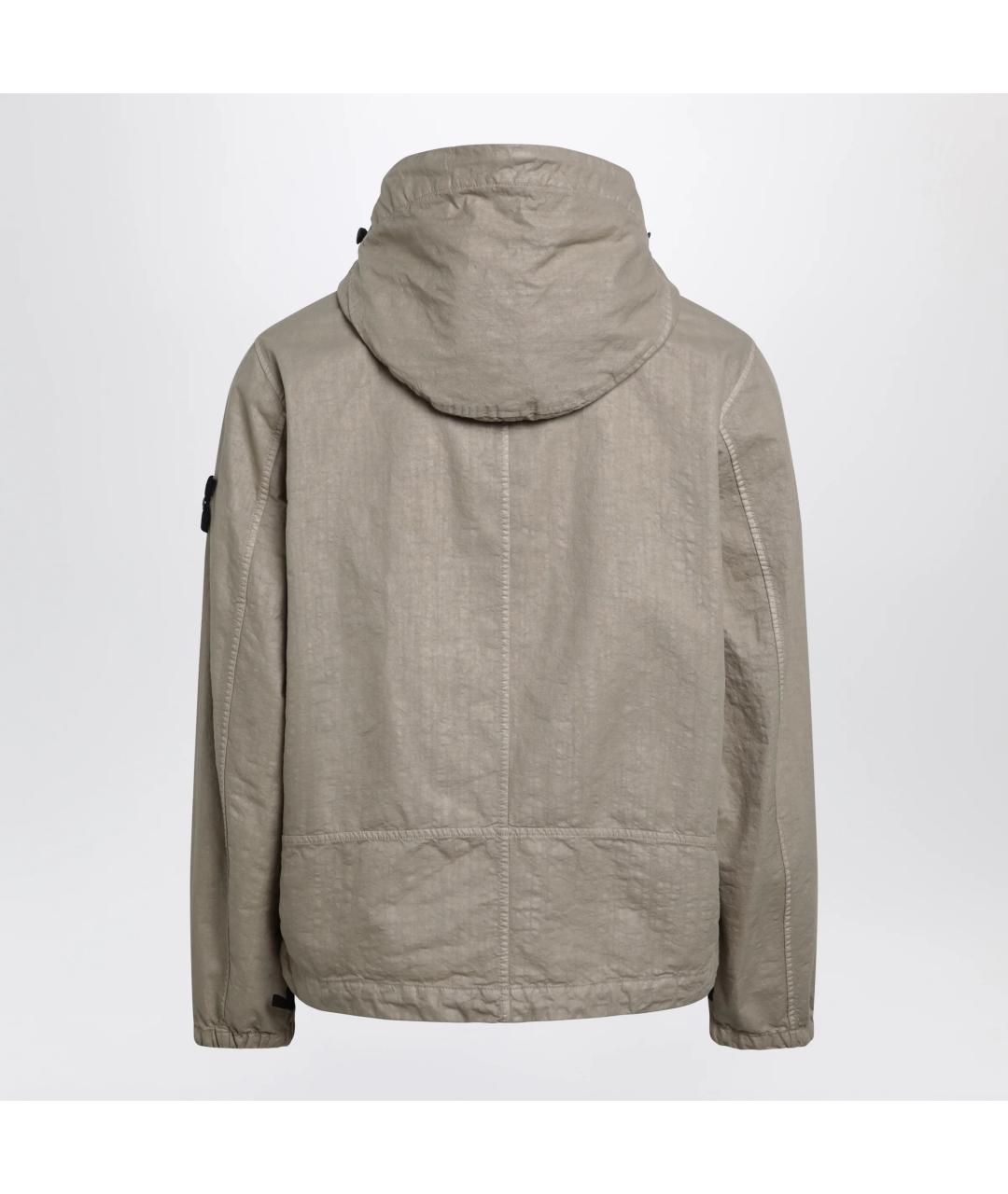 STONE ISLAND Бежевая полиамидовая куртка, фото 2