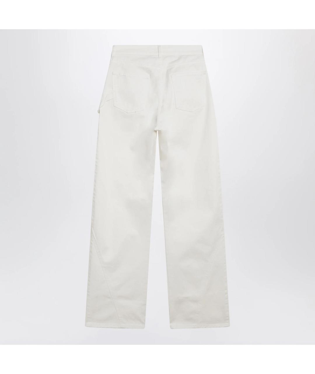 J.W.ANDERSON Белые хлопковые прямые джинсы, фото 2