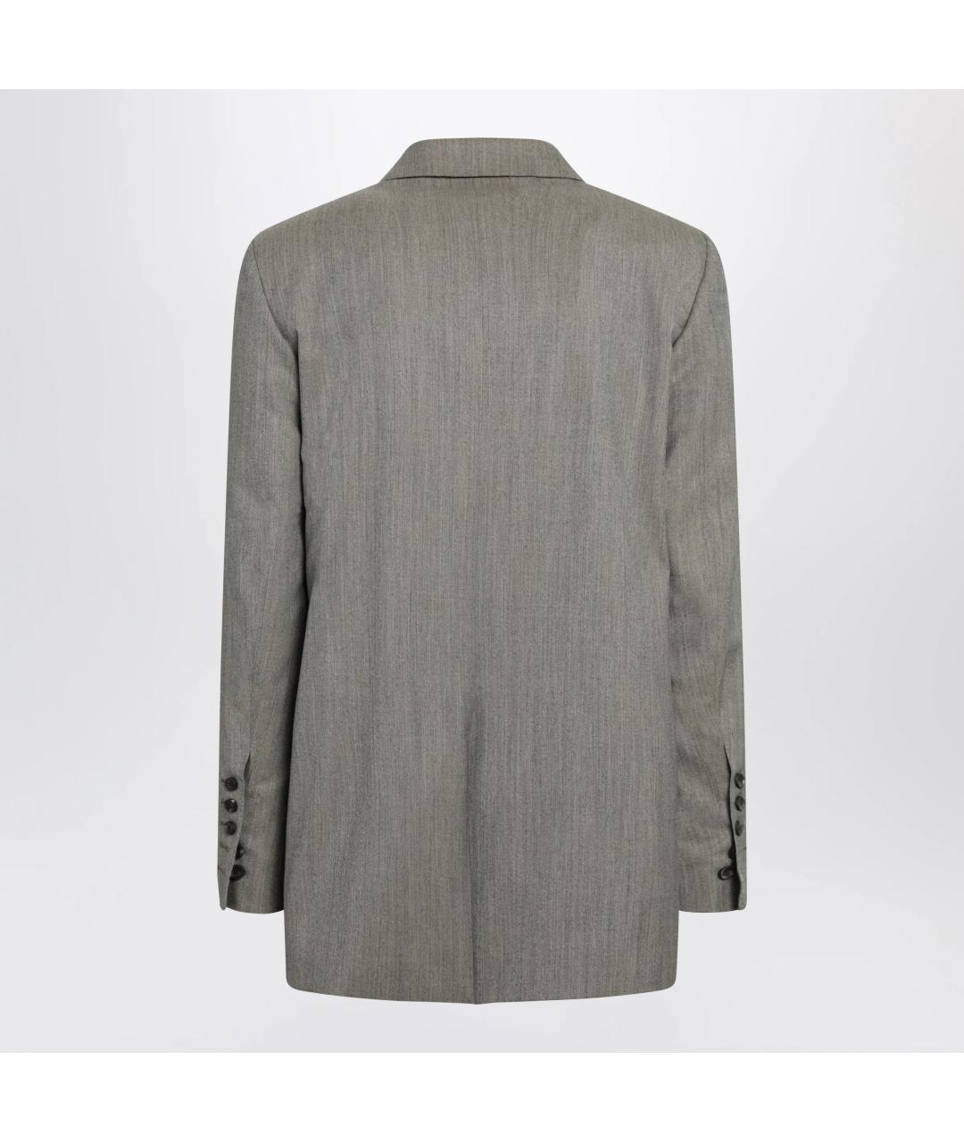 RICK OWENS Серый шерстяной пиджак, фото 2