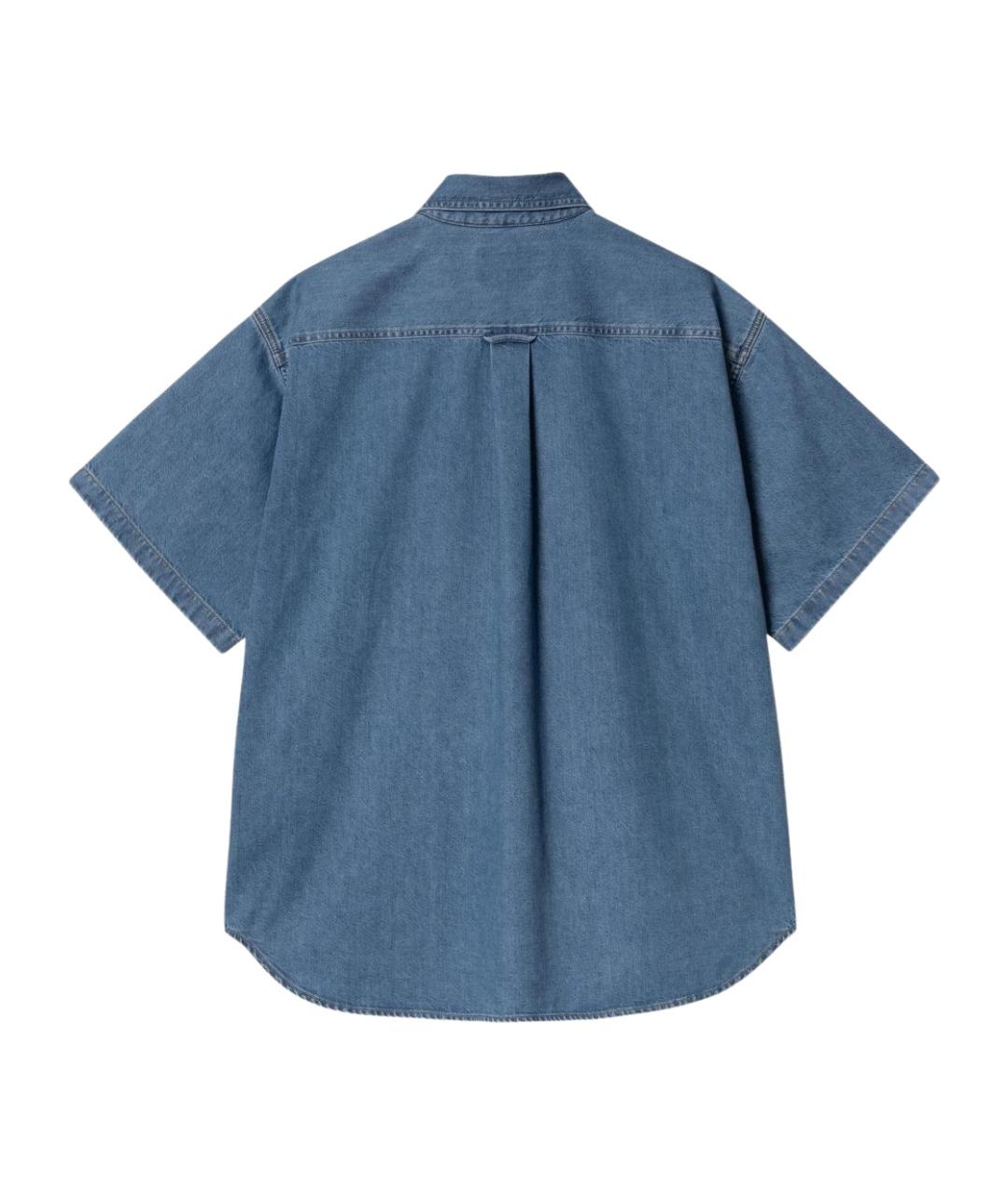 CARHARTT WIP Синяя хлопковая кэжуал рубашка, фото 2