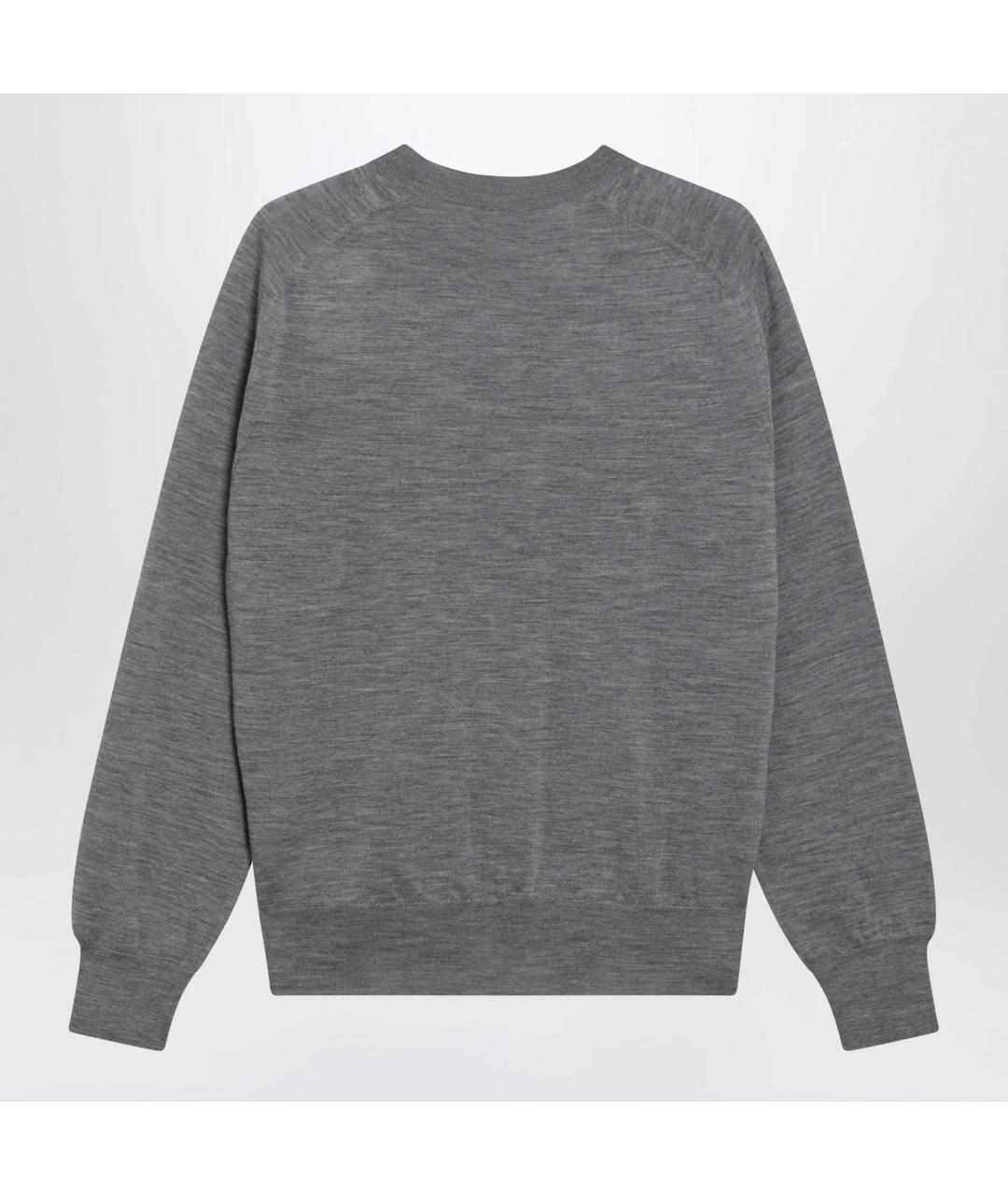 Ami Paris Серый шерстяной джемпер / свитер, фото 2