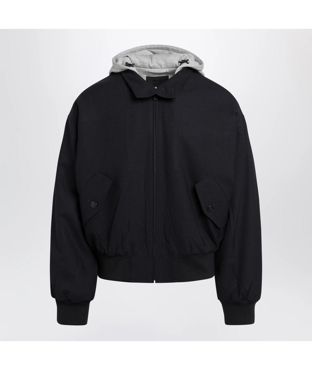 PRADA Темно-синяя шерстяная куртка, фото 3