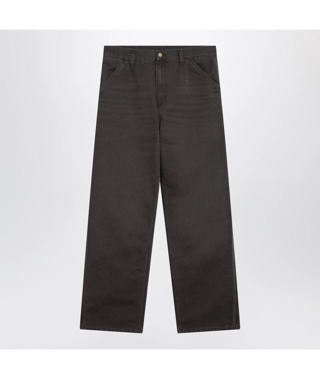 CARHARTT WIP Серые хлопковые повседневные брюки, фото 3