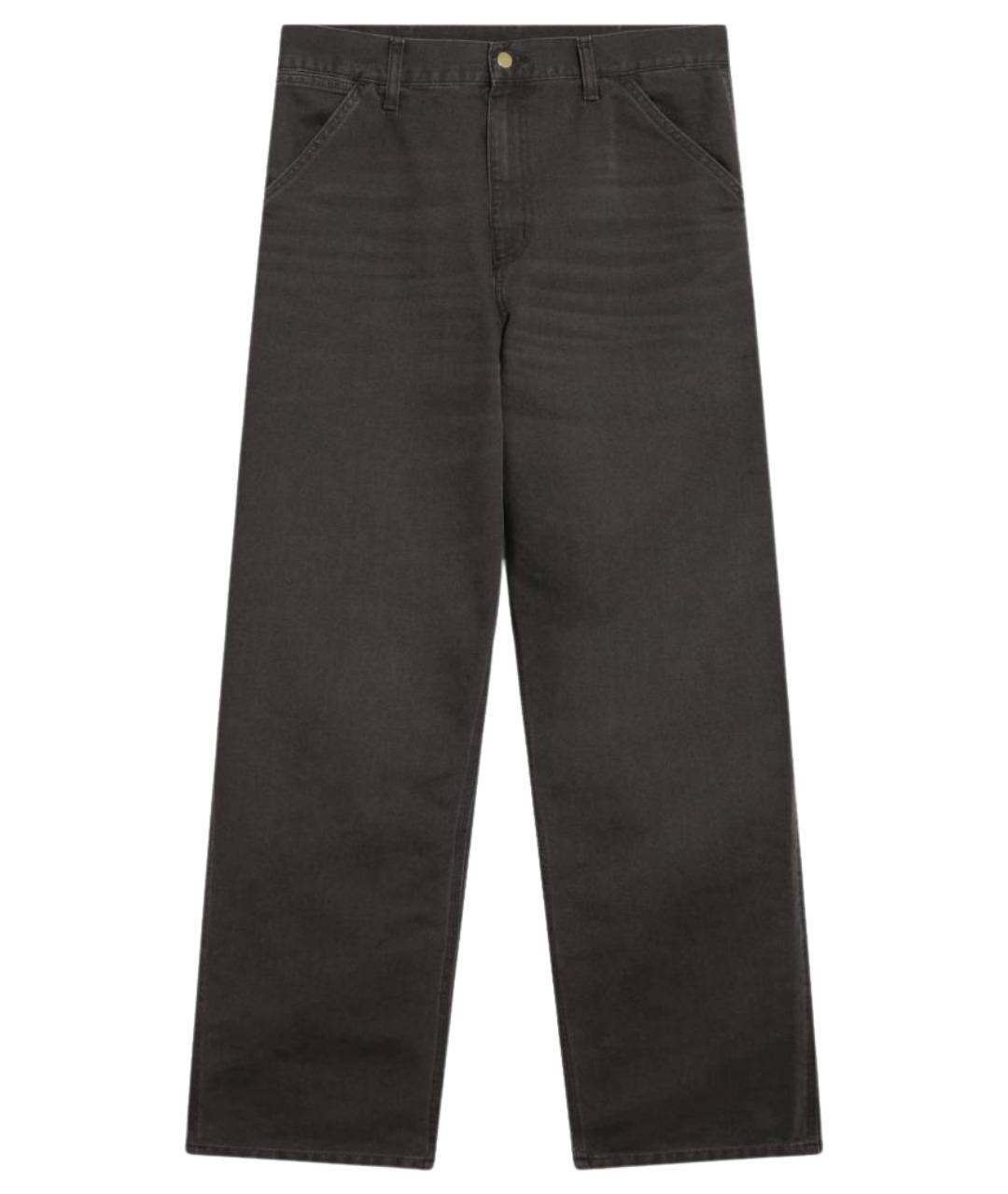 CARHARTT WIP Серые хлопковые повседневные брюки, фото 1