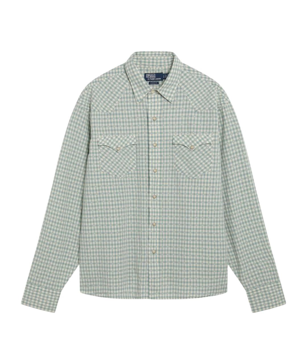 POLO RALPH LAUREN Зеленая хлопковая кэжуал рубашка, фото 1
