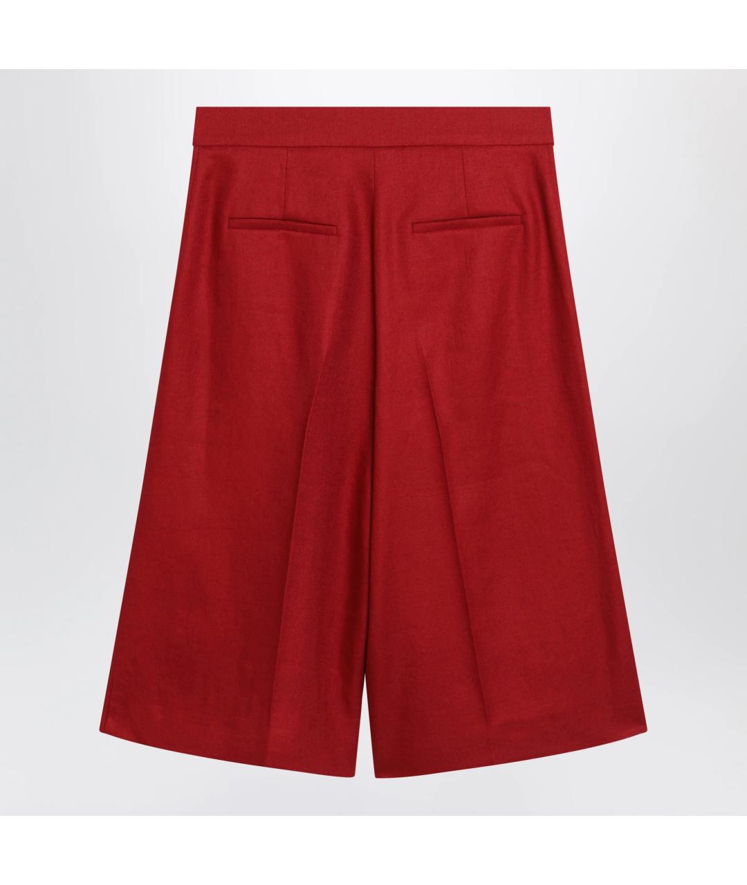 MAX MARA Красные льняные шорты, фото 2