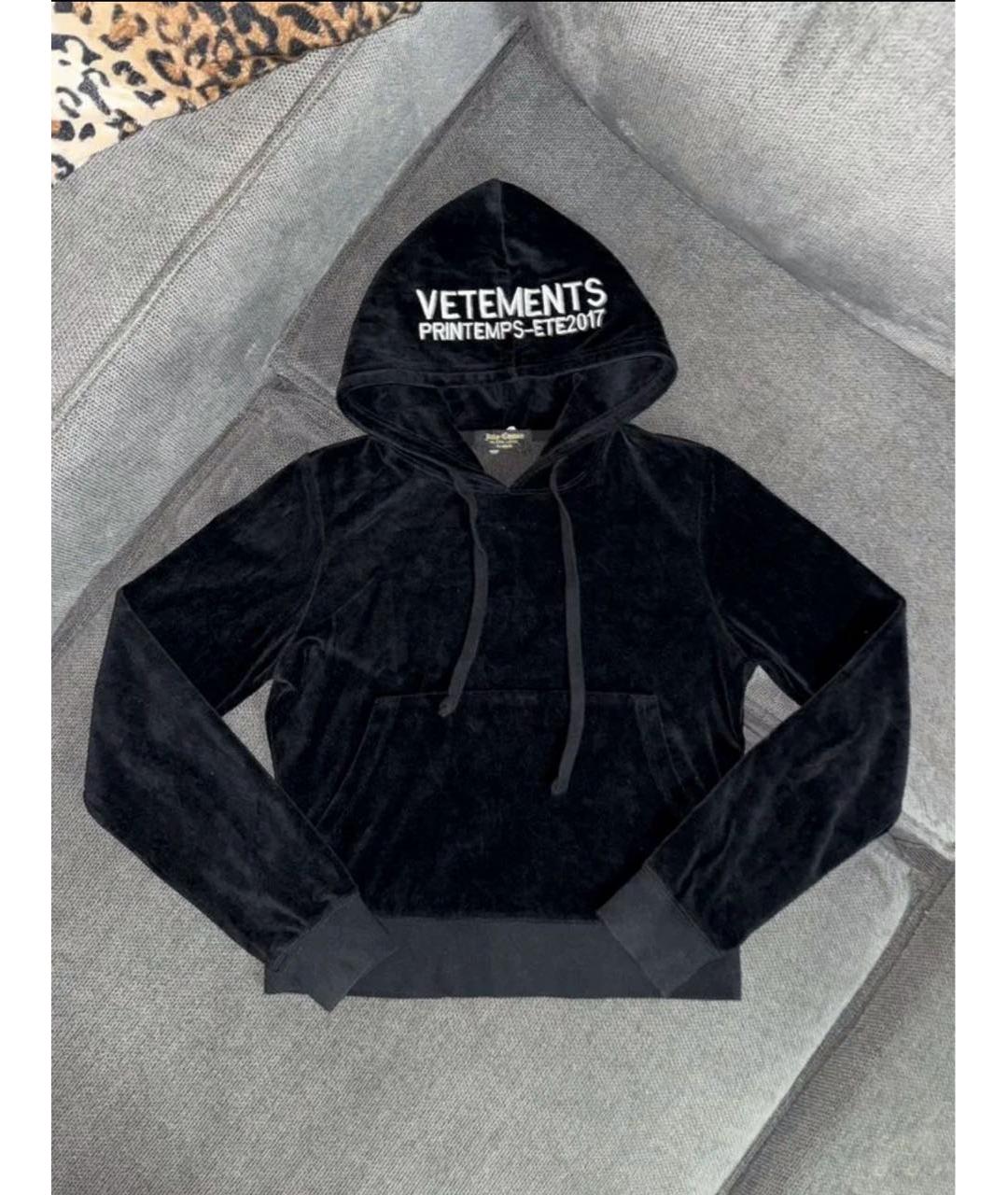 VETEMENTS Черный велюровый костюм с брюками, фото 2