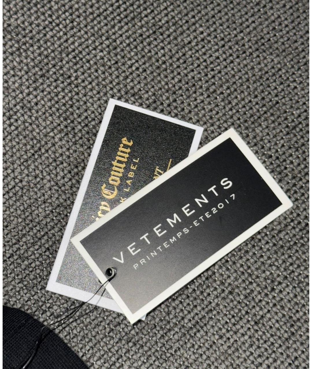 VETEMENTS Черный велюровый костюм с брюками, фото 7