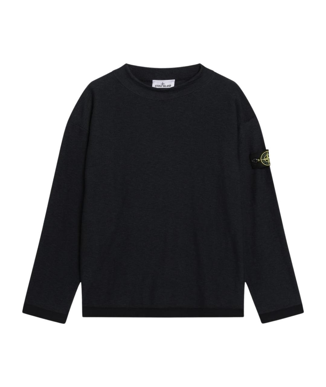 STONE ISLAND Темно-синий хлопковый джемпер / свитер, фото 1